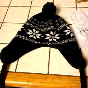 I am selling a black winter time beanie.